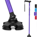 REHAND Walking Cane for Men & Women - Foldable, Adjustable, Lightweight, Self Standing Pivot Walking Cane, Soft Handle Grip, with Travel Bag, Walking Sticks for Seniors & Adults - color: Purple