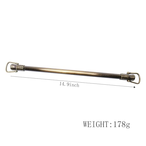 Spreader Bar Stainless Steel Vintage Black Bar with 2pcs Adjustable Straps,Sports Aid Training Fitness Gear Pilates Aid Kit, Home Restore Pilates Indoor Yoga Set - style: Fixed Copper+Black PU Kit