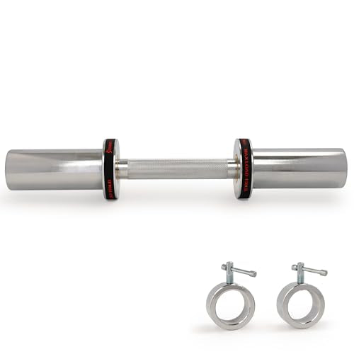 Sunny Health & Fitness Olympic Dumbbell Bars w/ 2 Ring Collars, 16-20 Inch - size: 1. 16 inch