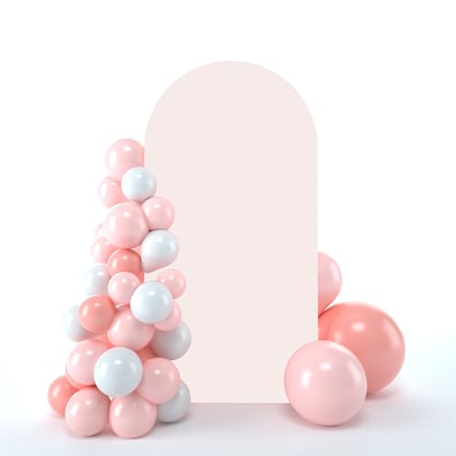 bricia Wedding Arch Backdrop Stand Cover, 7.2FT Double Sided Stretchy Arch Cover Fitted Wedding Birthday Party Banquet Decoration (Blush Pink 86.4''Lx48''W) - color: Blush Pink, size: 7.2FT