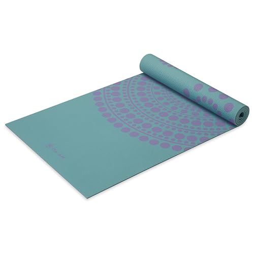 Gaiam Yoga Mat - Premium Print Reversible Extra Thick Non Slip Exercise & Fitness Mat for All Types of Yoga, Pilates & Floor Workouts - color: Aqua Trance
