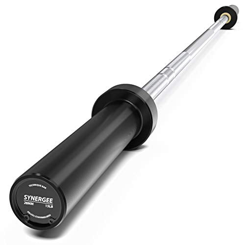 Synergee 15 lb Technique Bar – Aluminum Training Bar - color: Bright Zinc Silver