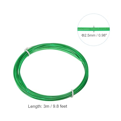 PATIKIL Speed Jump Rope Replacement Cable, Professional Skipping Rope Steel Wire Replace for High Speed Jump Ropes - color: Green