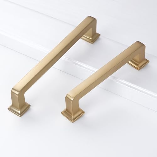 10 Pack 6-1/4 inch Champagne Bronze Kitchen Cabinet Handles Cabinet Pulls Gold Drawer Pulls Kitchen Cabinet Hardware Dresser Handles - color: Champagne Bronze, size: 6-1/4" Hole Center（160mm）