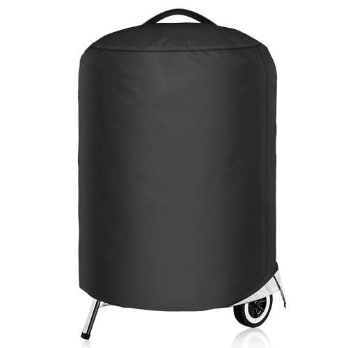 NEXCOVER Kettle Grill Cover-26.5 Inch Charcoal BBQ Smoker Cover Round for Barbecue, Fade & UV Resistant Small Waterproof Weather Resistant Material for Weber 22" Charcoal Grill - size: Round 26.5"Dia