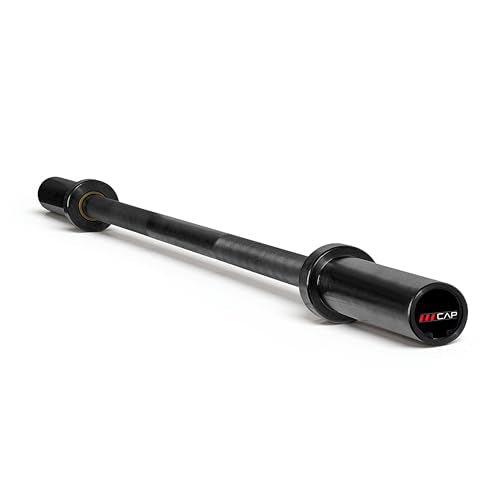 CAP Olympic Barbell - 5FT, 6FT, & 7FT Strength Training Weight Bars, Multiple Options - size: 5 ft (60") - Black, style: Elite