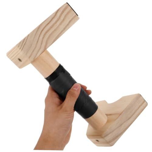 Wooden Push up Handles Parallettes Bars Set 30cm Beech Wood Non-slip Base Calisthenics Gym Equipment for Men Women Home Strength Training and Handstand Practice