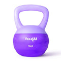 Yes4All Soft Kettlebell, PVC Strength Training Kettlebells for Women, Floor Protection & Quiet, Wide Handle, Aesthetic Soft Weights (5,10,15,20lb) for Home Gym, Fitness Beginners - color: 15lb - Purple