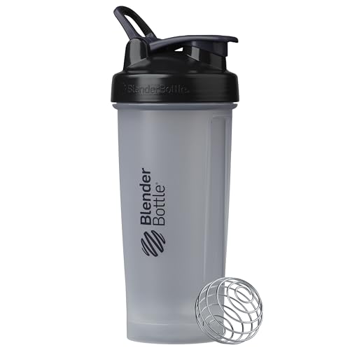 BlenderBottle Classic V2 Shaker Bottle Perfect for Protein Shakes and Pre Workout, 28-oz, Black - color: Clear, size: 28 Ounces