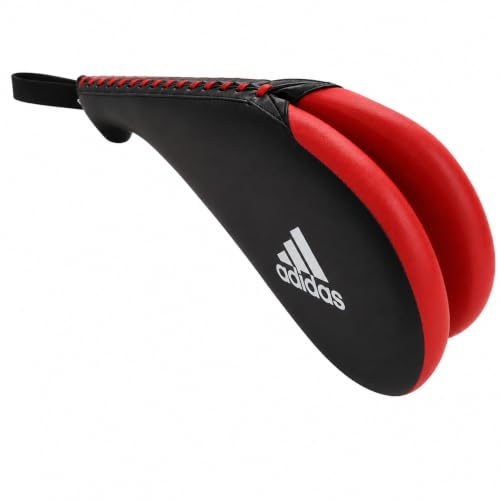 adidas Double Kicking Target, Taekwondo Kicking Target,Martial Arts Equipment (Black with Red)