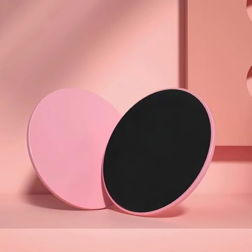 2-Pack Core Sliding Discs | Dual-Sided Workout Sliders for Carpet & Hardwood Floors, Fitness Exercise Pads for Home Gym - color: Pink