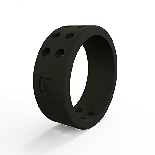 Women's Black Perforated Silicone Ring Size 04 - color: Perforated - Black, size: Size 4