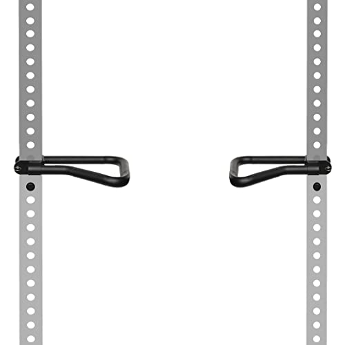 AmStaff Fitness Dip Bar Attachment for Squat & Power Rack – Compatible for 2x2" - 2.5x2.5" - 3x3" Inches Tube with 1-Inch Hole Racks – (Pair)