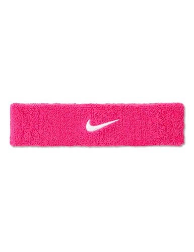 Nike Unisex Adult Swoosh Classic Headband - color: Vivid pink/white