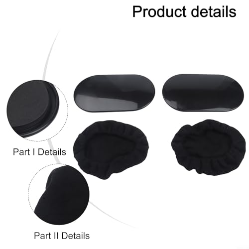 Core Sliders, Dual-Sided Gliding Discs for Full Body Muscle Training, Portable Fitness for Abdominal Arm Leg Glute Workout, Home Gym Yoga Pilates Training Tool 2 Pack(Black) - size: Black