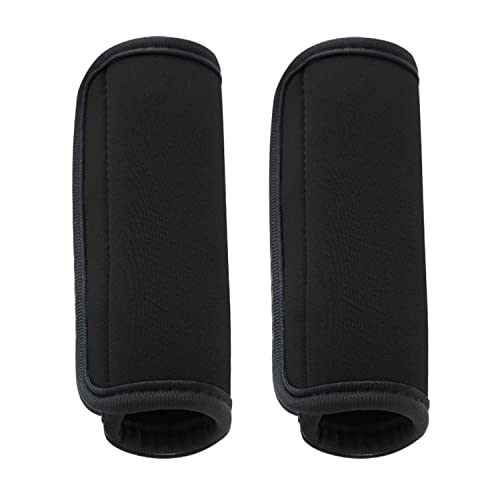 2 Pack Luggage Handle Wraps for Suitcase, Bright Color Comfort Soft Handle Covers (Black) - color: Black
