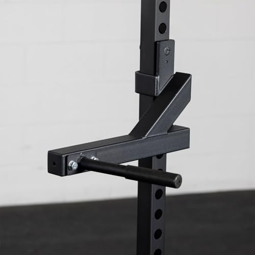 Titan Fitness T-2 Series Dip Bars, J-Hook Power Rack Mounted Attachment, 24" Handle Spread, 880 LB Capacity for Chest. Shoulder, & Arm Strength Training