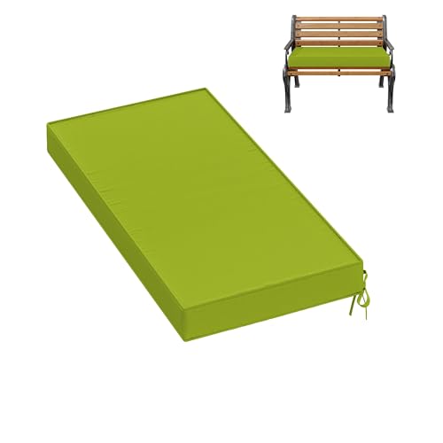 Premium Outdoor Bench Cushions for Patio Furniture 3.5inches Memory Foam Bench Cushion Waterproof Fade Resistant Porch Swing Cushions with Straps 36×18 Inch Grass Green - color: Grass Green, size: 36'' x 18'' x 3.5''