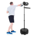 SYNTECSO Spinning Reflex Bar with Punching Bag, HAdjustable Height Boxing Bar, Boxing Speed Trainer for Home Gym