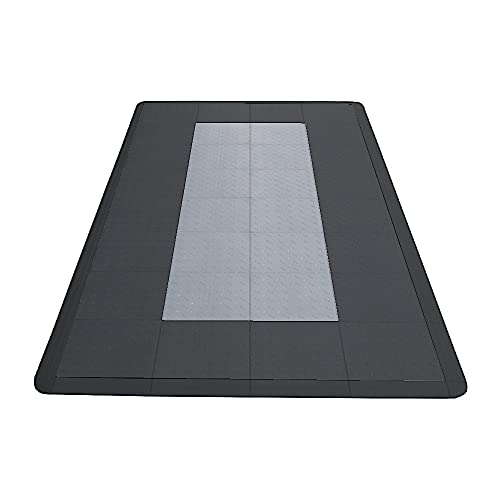 Speedway Garage Floor Mat Kit for Motorcycle, Small, Grey/Black - color: Grey/Black, size: Garage Kit - Motorcycle