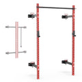 Synergee 2200 Folding Rack – 750 lb Capacity Power Cage - color: b) Red 79" x 21"