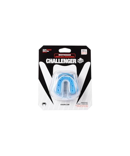 Venum Kids Challenger Mouthguard - Strap/Strapless - color: White/Blue, size: Kid's