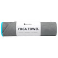Eunzel Hot Yoga Towel - Microfiber Non Slip Yoga Mat Towel with Grip Dot Sweat Absorbent Towel for Hot Yoga, Pilates and Fitness 72" x 24", Grey/Blue - color: Grey/ Blue