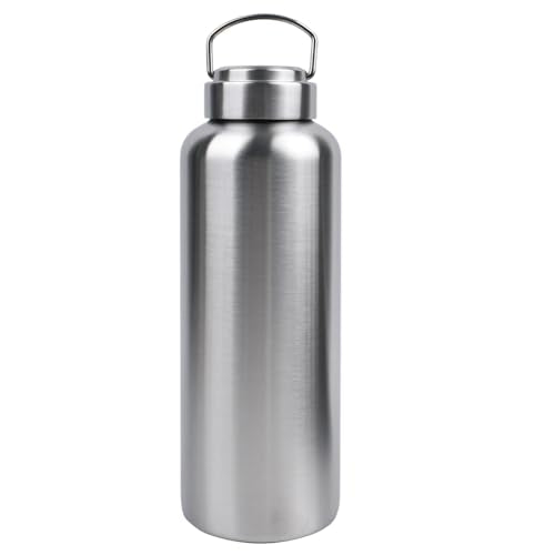 CDJ 52oz Uninsulated Single Wall Stainless Steel Water Bottle, Reusable Metal Water Bottle for Sports, Leakproof and Durable, Perfect for Hiking, Gym, Picnics, and Outdoor Activities - size: 51 Ounces