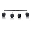 Spreader Bar Heavy Duty Stainless Steel Expandable Bar Home Gym with 4pcs Furry Crocodile Adjustable Strap,Sports Aid Training Pilates Aid Kit,Indoor Yoga Set - style: Black+Black PU Furry Kit