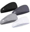 Tough Headwear Mens Headband | Sweat Headbands for Men Women Working Out Running Sports – Athletic Sweat Band Exercise - color: (4 pack) Black, White, Light Gray, Gray