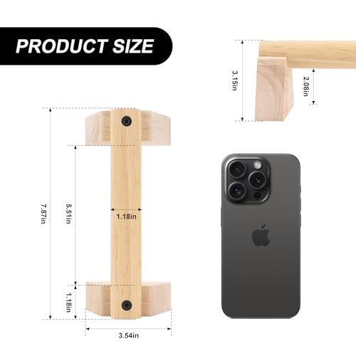 Pushup Bars, Wooden Push-up Stand, Non-Slip Parallettes Bars with Ergonomic Sturdy Structure for Home Fitness Training,Floor Workout
