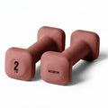 WeGym SafeGrip Square Dumbbells with Anti Slip Handles, Aesthetic Free Weights for Home Workouts, Stable Design Prevents Rolling during Floor Exercises - color: Rose, style: 2LB Pair
