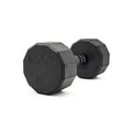 CAP Rubber Coated Dumbbell Weights, Free Weights for Home Gym Strength Training, Anti-Roll Hex Dumbbells with Black, Chrome & Comfort Grip Handles, Singles - size: 12 lb, style: 12-Sided - Black Handle