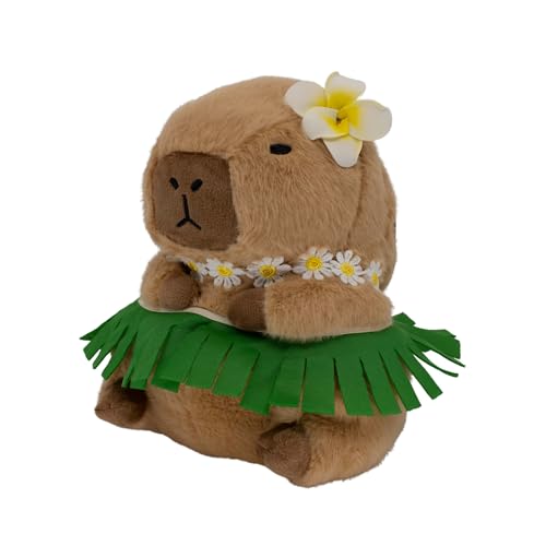 Rock Climbing Chalk Bag – Cute Plush Chalk Bag for Bouldering, Gym, Indoor & Outdoor Climbing – Drawstring Closure, Adjustable Waist Belt – Fun Character Design for Climbers - color: Capybara Hawaii