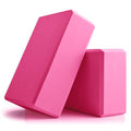Yoga Blocks 2 Pcs, 9"x6"x3" Yoga Brick Foam Blocks EVA Foam Block Yoga Props Accessories for Yoga Pilates Stretching and Meditation - color: Rose Red