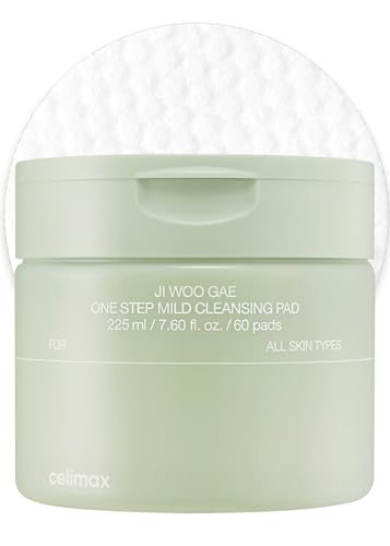 celimax ONE STEP Mild Cleansing Pad (60 pads) | Easy One-step Makeup Remover, Cleansing Water Pads, Big Size, Face Wash Cleanser, Hydrating, Soothing, Moisturizing, Korean Daily Skincare - color: Cleansing Pad