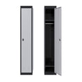 GAOMON Metal Locker, Metal Storage Locker with Shelves and Doors, Perfect for Employees and Students, Ideal for Offices, Schools, Gyms, Homes, and Garages, Assembly Required, Grey & Black
