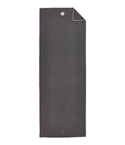 Manduka Yogitoes Hot Yoga Mat Towel - 71" | Moisture Activated Grip | Patented Silicone Nubs | Highly Absorbent, Durable & Easy Care | Made from Recycled Materials | 71 x 24 Inches | Grey - color: Grey, size: 71" x 24"