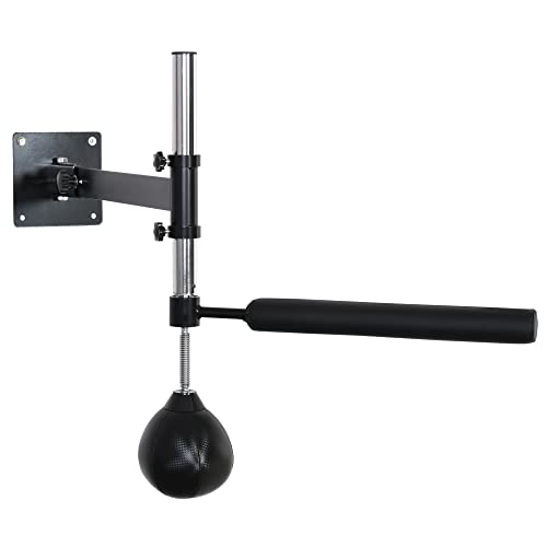 Lightweight Fast-Reflexes Speed Bag, Boxing Punching Bag Wall Mount, Height Adjustable, for MMA, Martial Arts, Boxing Equipment for Home Training, Heavy-Duty, 9" H x 7" Dia.