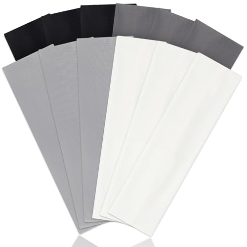 Panleding 12 Pack Sports Headbands for Women, Non-Slip Elastic Soft Hair Bands, Fashion Hair Warp for Workout, Yoga, Running, Fitness (4 Neutral colors) - color: 4 Neutral colors