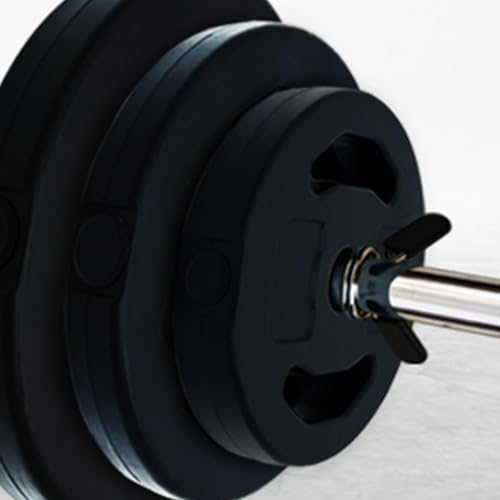 40Lb Adjustable Dumbbell Barbell Set with Cardio Pum, 6 Weight Plates & 3 51-Inch Bar Bars - Cardio Pump for Home Gym, Full Body Strength Training, Multi-Color Free Weights - color: Black-Round-40lb