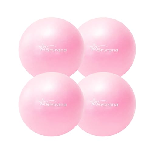 9 Inch Pilates Ball - Small Exercise Ball for Yoga, Barre & Physical Therapy - Anti-Burst Non-Slip Mini Core Ball for Stability, Back Pain Relief & Posture Correction - color: 4LightPink