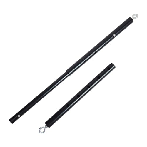 Spreader Bar Expandable Exercise Bar, Yoga Training Fitness Gear, Home Pilates Tools, Workout Bar,Sports Gym Kit - style: black