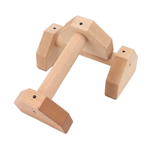 2pcs Wooden Push Up Handles, Anti Slip Pushup Bar with Silicone Pads, Joint Friendly Parallettes for Calisthenics Handstand and Floor Workouts for Men Women - size: 30cm / 11.8in