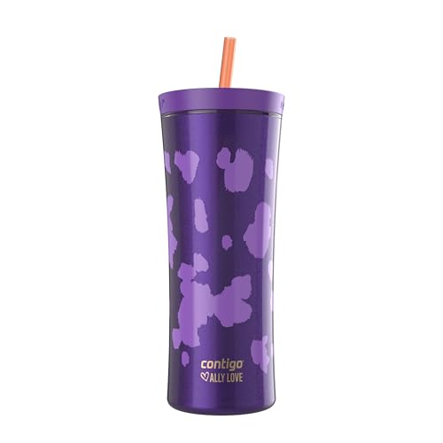 Contigo x Ally Love Shake & Go Tumbler, Autoclose Lid, Leak Proof, 20oz, Violet - color: Violet