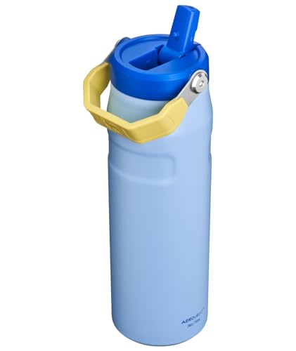 STANLEY IceFlow Flip Straw 2.0 Water Bottle 24 oz | Built-In Straw with Larger Opening | Lightweight and Leak Resistant | Insulated Stainless Steel | BPA-Free | Cornflower Admiral Blue - color: Cornflower Admiral Blue, size: 24 Ounces