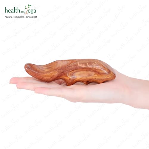 SoulGenie HealthAndYoga™ NatureSooth Handcrafted Wood Thumb Saver Massager - Effective Deep Tissue, Point & Trigger Point Massage for Pain Relief - Skin Friendly and Earth-Friendly Hand Massager Tool