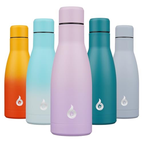 BJPKPK Insulated Water Bottle 12oz Small Stainless Steel Water Bottles Reusable Metal Thermal Keep Cold and Hot,Dreamy Purple - color: Dreamy Purple, size: 12 Ounces
