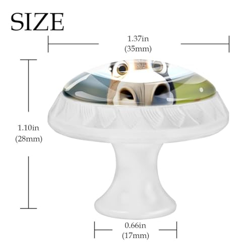 4 Pack White Cabinet Knobs, Donkey Drawer Handles for Cabinets, Dresser, Cupboard, Bathroom, Bedroom, Kitchen Hardware Closet Door Knob - color: Donkey
