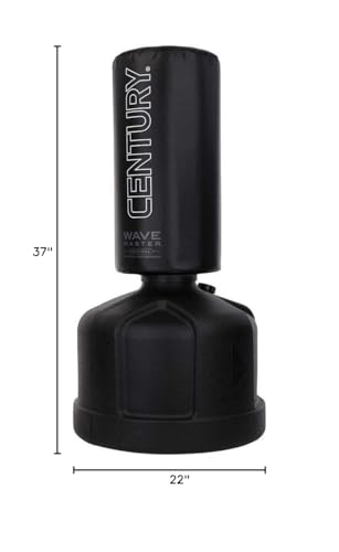 Century The Original Wavemaster Training Bag, Punching Bag with Stand, Freestanding Floor Boxing Bag, Training for Kickboxing, Karate and MMA (Black)